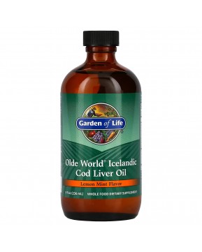 Garden of Life, Olde World, жир печени исландской трески, лимон и мята, 236 мл (8 жидк. унций)